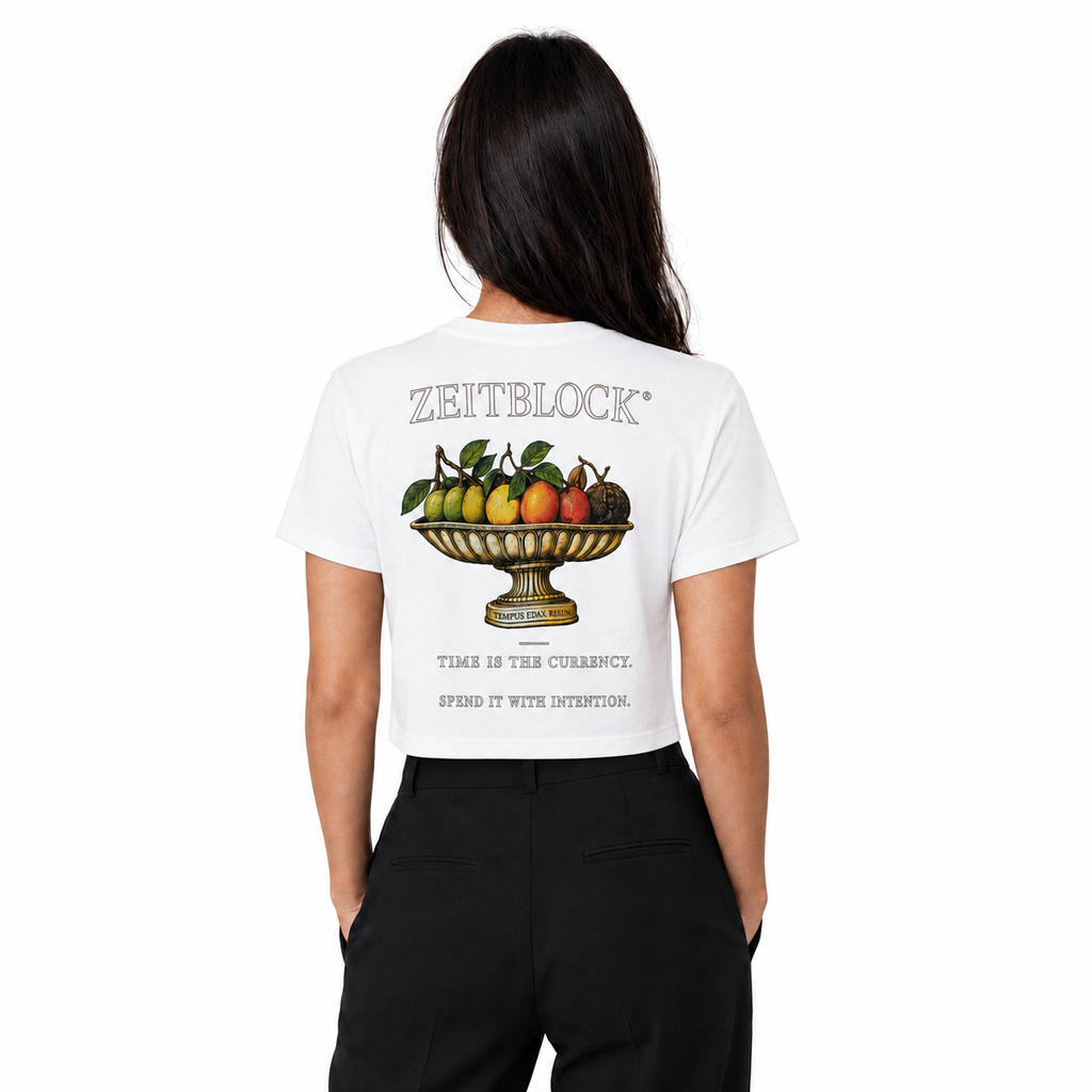 TIME IS THE CURRENCY – Premium Backprint T-Shirt | ZEITBLOCK®