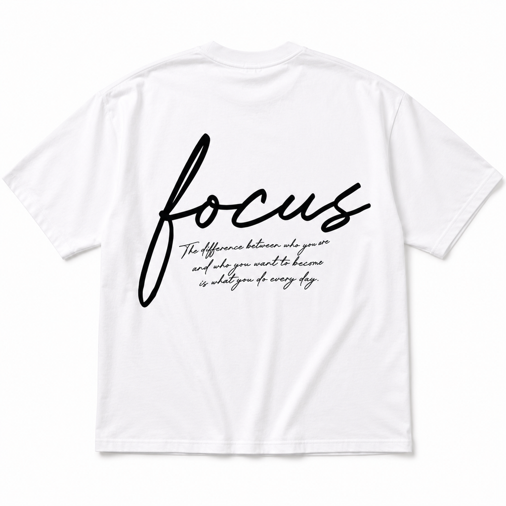 FOCUS – Premium Oversized / Pulse T-Shirt | 300/250 GSM Heavyweight Cotton |