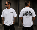 ZEITBLOCK® TIME IS EXPENSIVE – Premium Heavy Oversized T-Shirt | 300 GSM Heavyweight Cotton