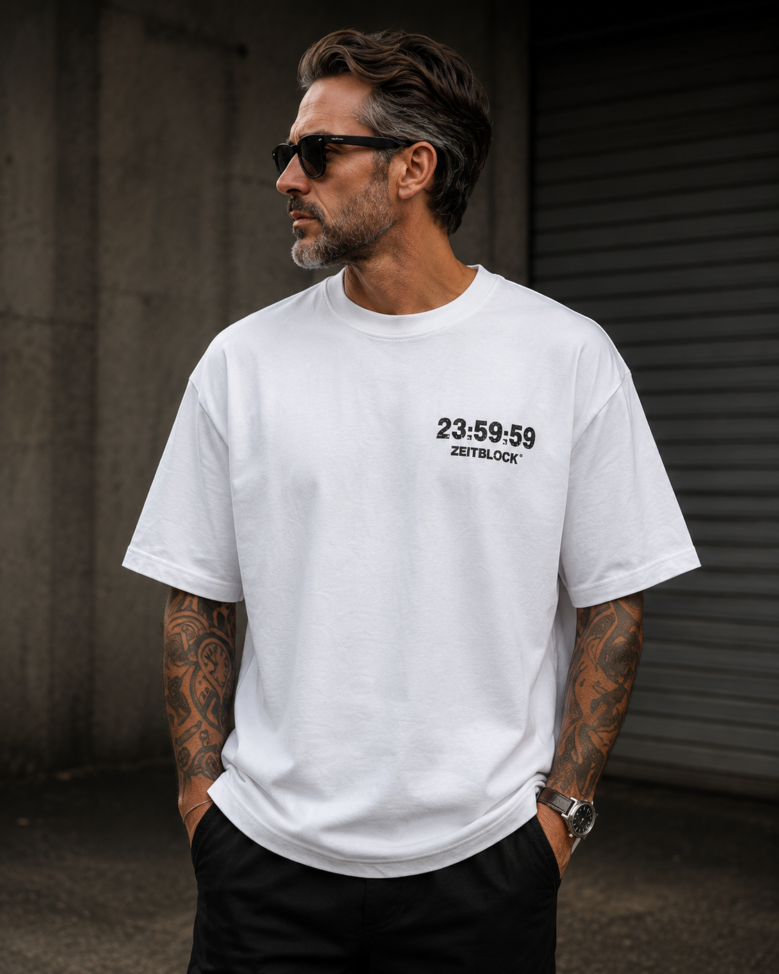ZEITBLOCK® TIME IS EXPENSIVE – Premium Heavy Oversized T-Shirt | 300 GSM Heavyweight Cotton