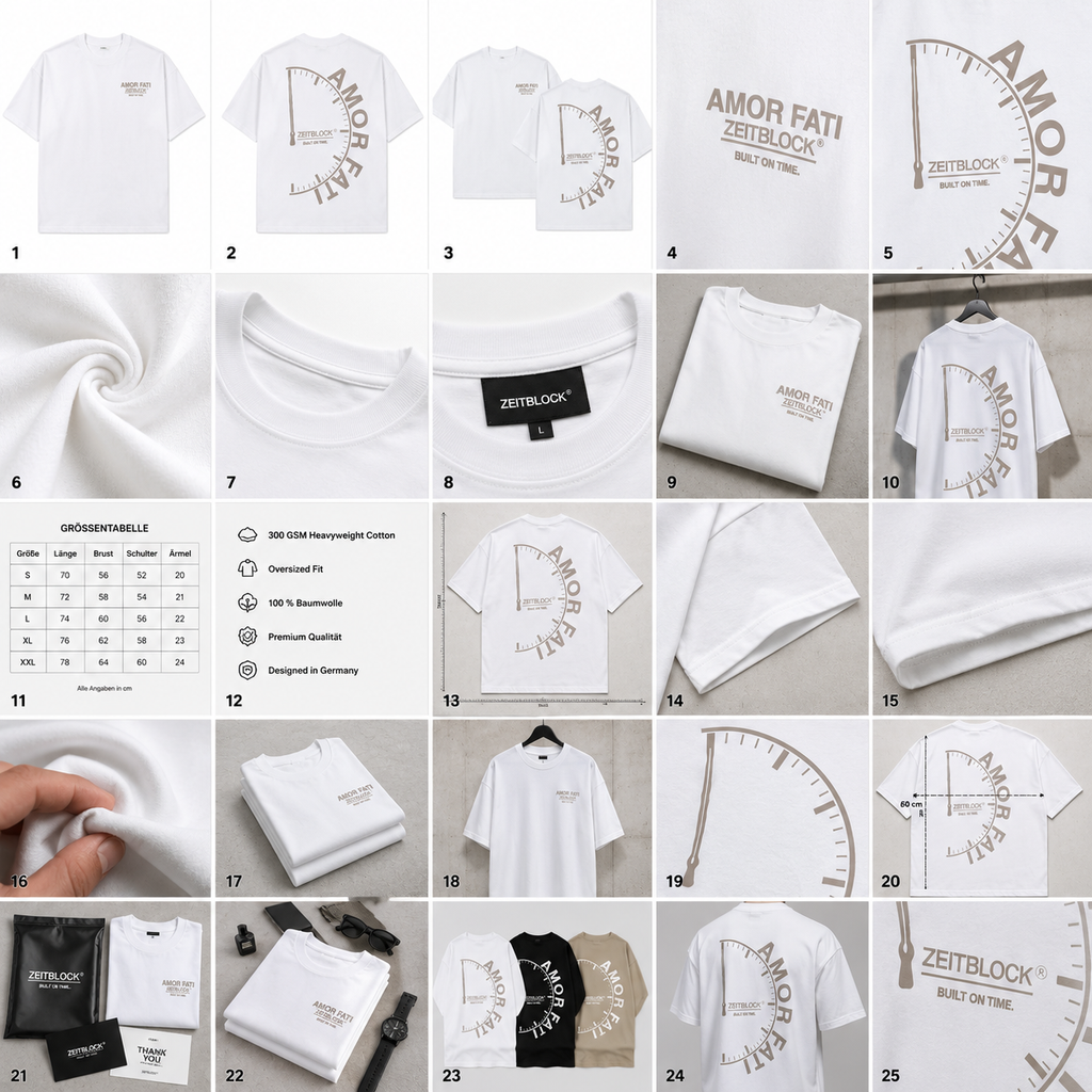 AMOR FATI – Premium Heavy Oversized  / Pulse T-Shirt | 300/250 GSM Heavyweight Cotton