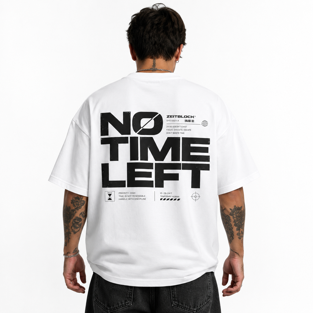 NO TIME LEFT Heavy Oversized / Pulse Tee – 300/250g Shirt