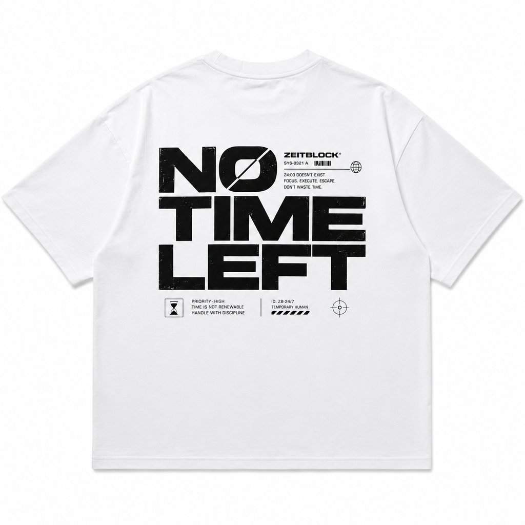 NO TIME LEFT Heavy Oversized / Pulse Tee – 300/250g Shirt