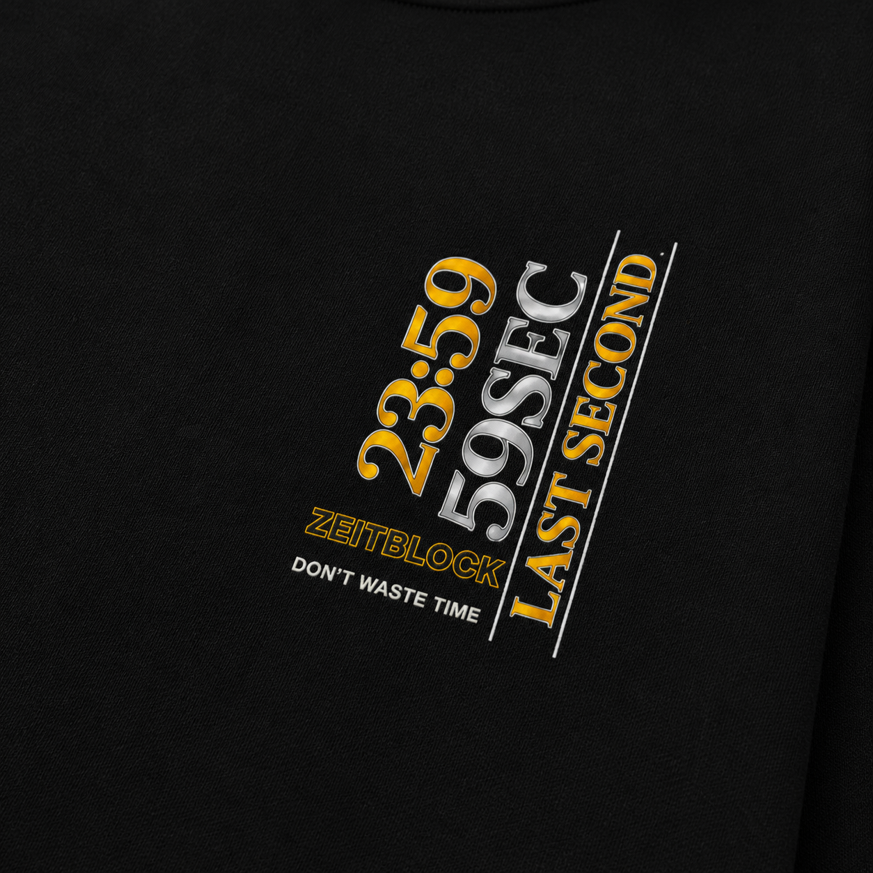 ZEITBLOCK® 23:59 LAST SECOND Premium Heavyweight Oversized Hoodie