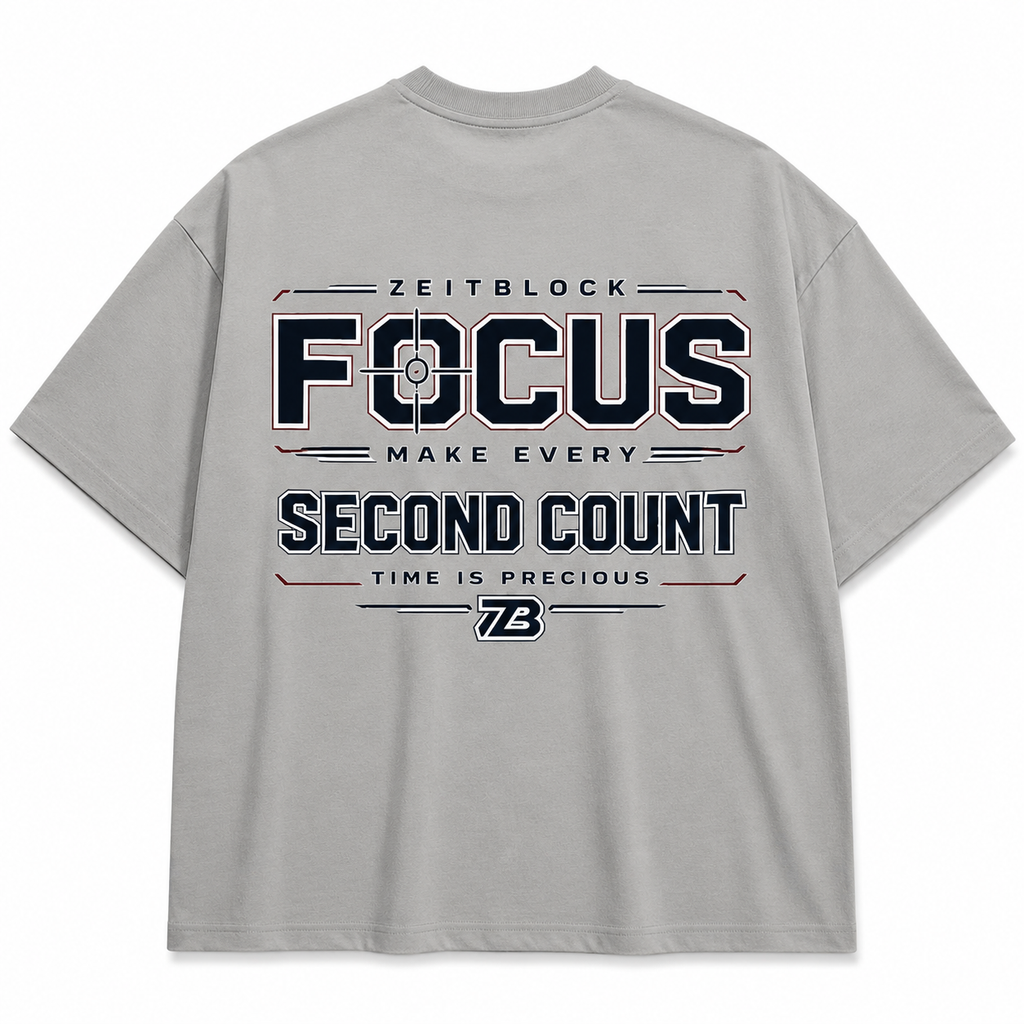 Focus Time is Precious Heavy Tee Shirt 250g Bio Cotton