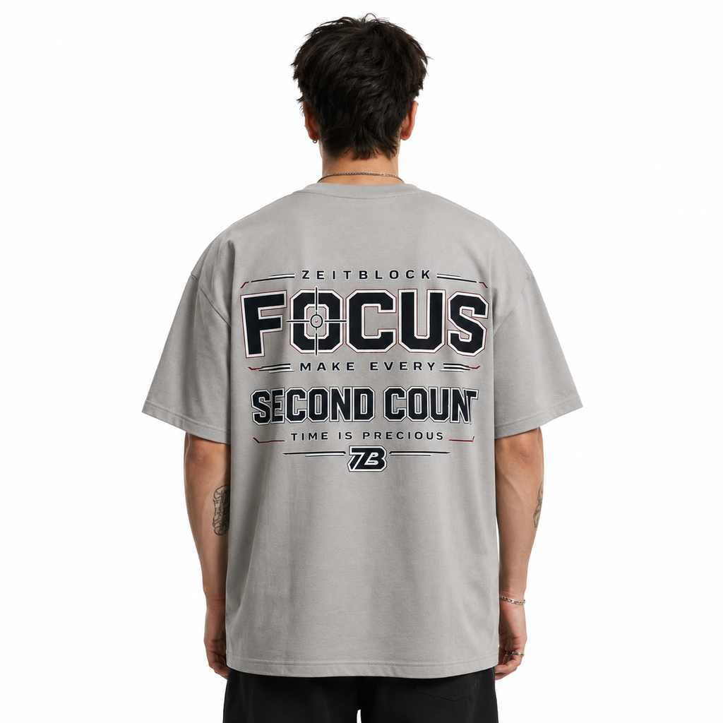 Focus Time is Precious Heavy Tee Shirt 250g Bio Cotton