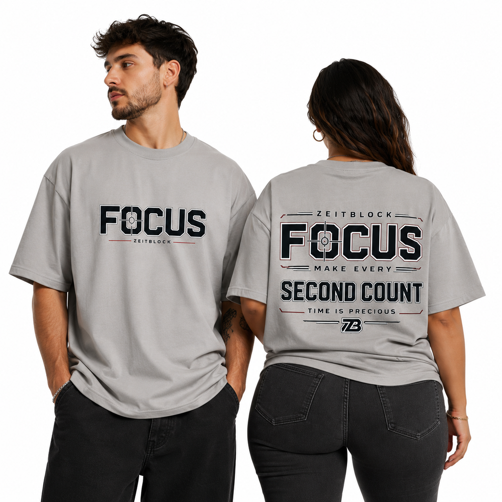 Focus Time is Precious Heavy Tee Shirt 250g Bio Cotton