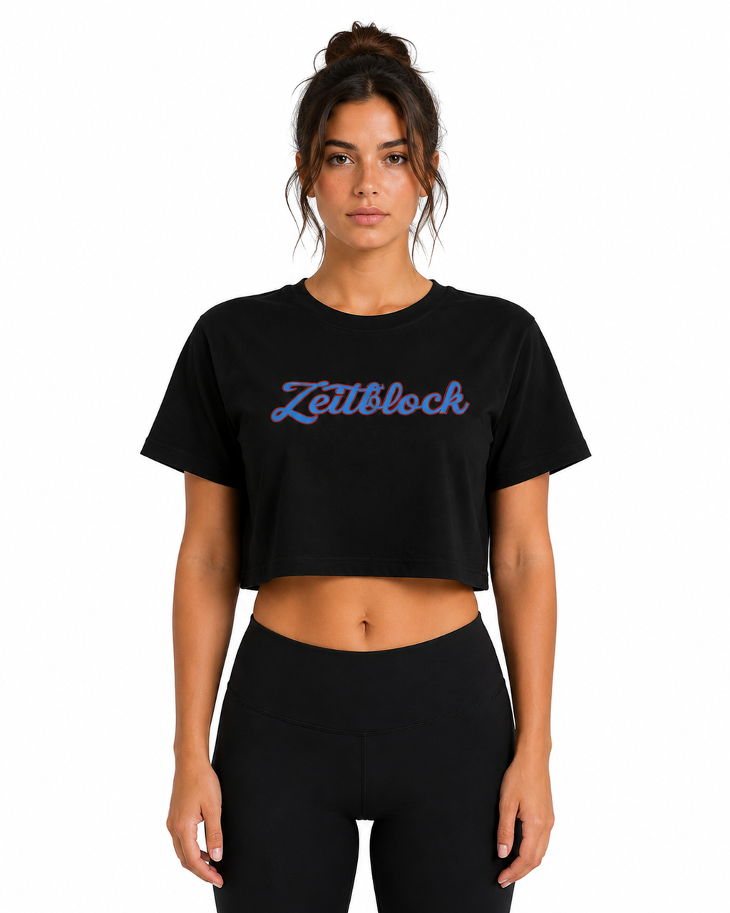 ZEITBLOCK Cropped Tee – „23:59“