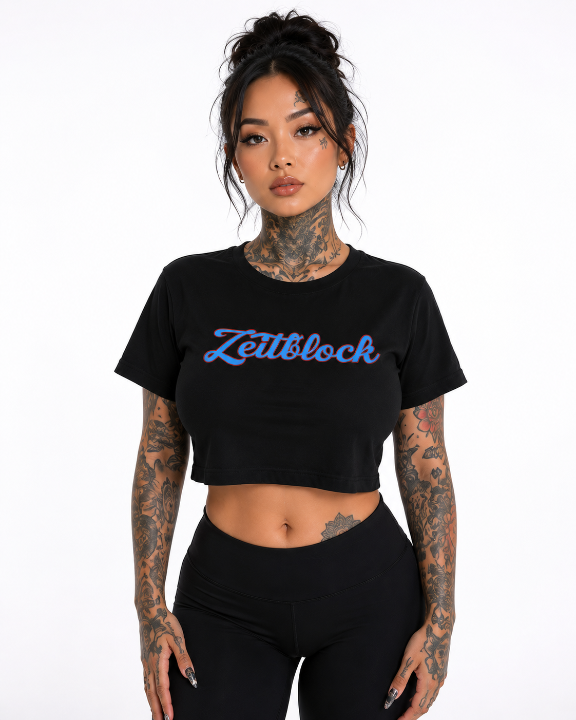 ZEITBLOCK Cropped Tee – „23:59“