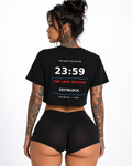 ZEITBLOCK Cropped Tee – „23:59“