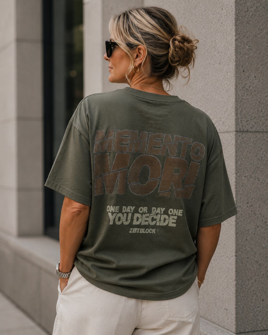 ZEITBLOCK® Memento Mori  Heavy Oversized Gym Tee | Premium 300 GSM Streetwear