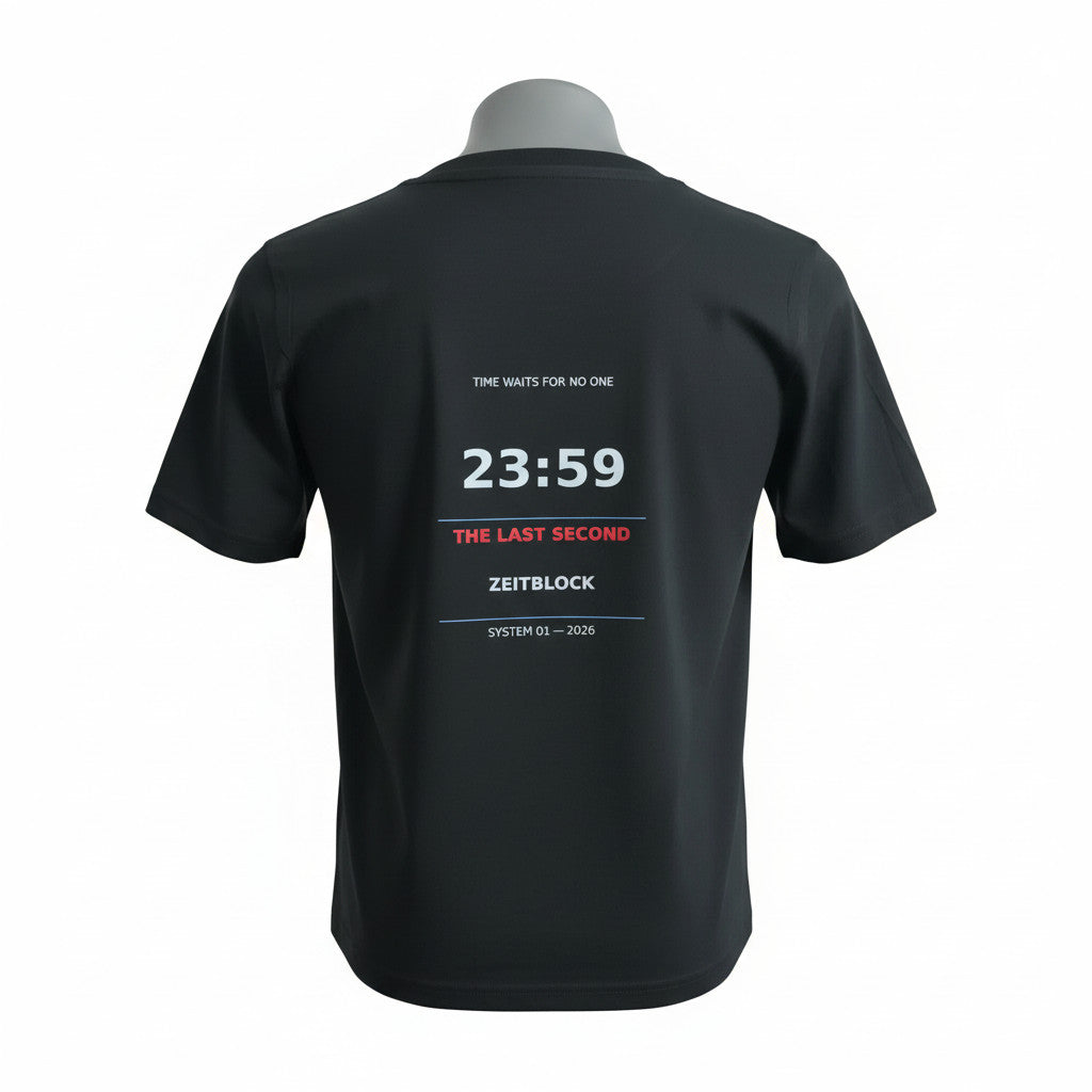 ZEITBLOCK Cropped Tee – „23:59“