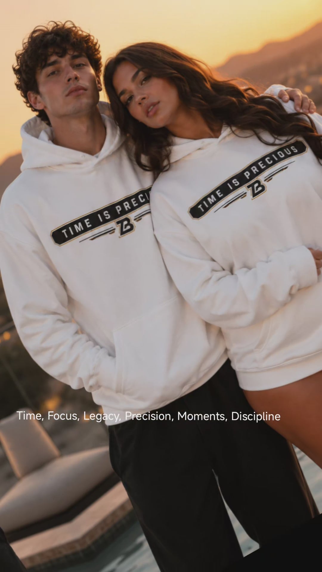 Zeitblock Hoodie „Time is Precious“ Heavy Cotton 500g