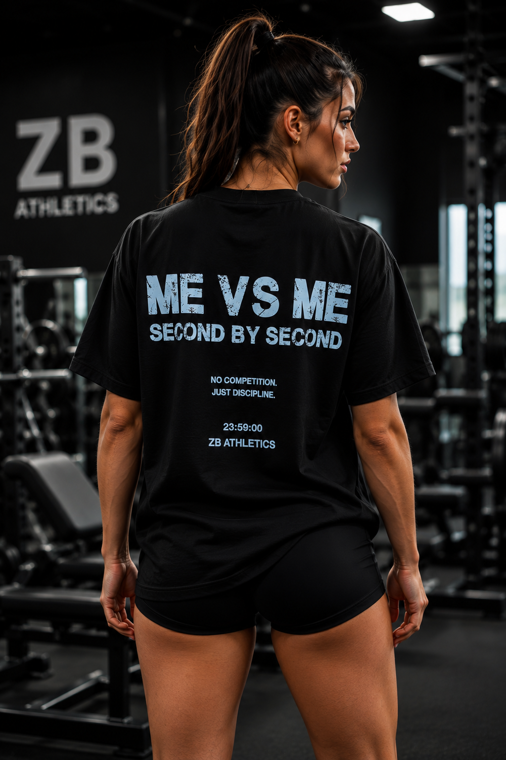 ZEITBLOCK® ME VS ME – Second By Second Heavy Oversized Gym Tee | Premium 300 GSM Streetwear