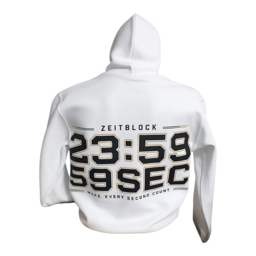 Zeitblock Hoodie „Time is Precious“ Heavy Cotton 500g