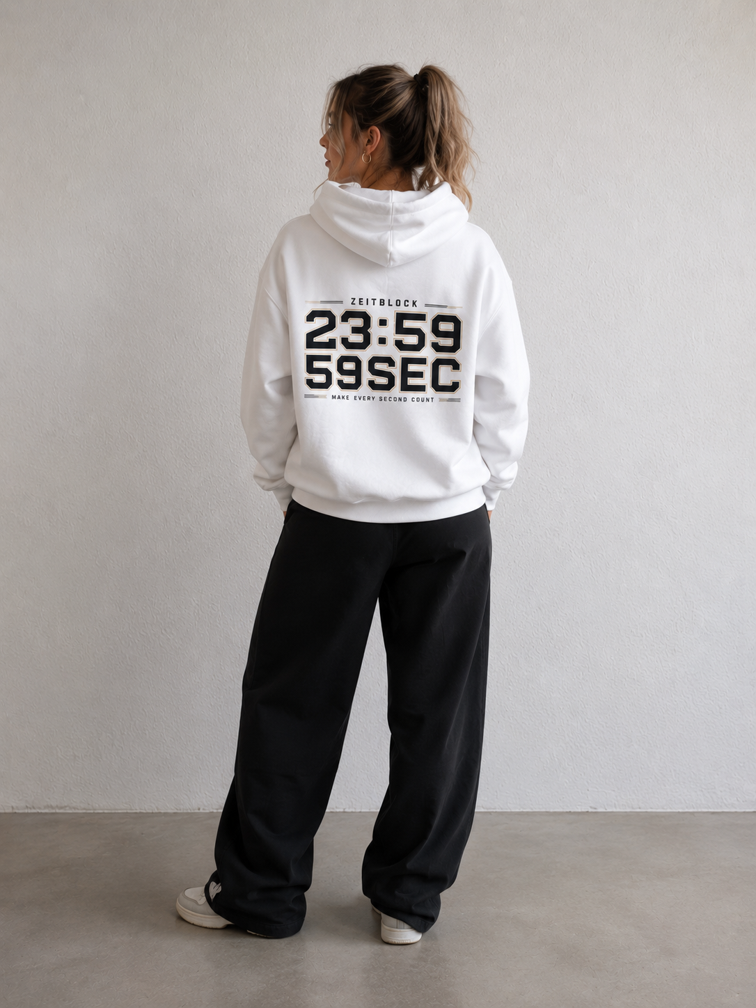 Zeitblock Hoodie „Time is Precious“ Heavy Cotton 500g