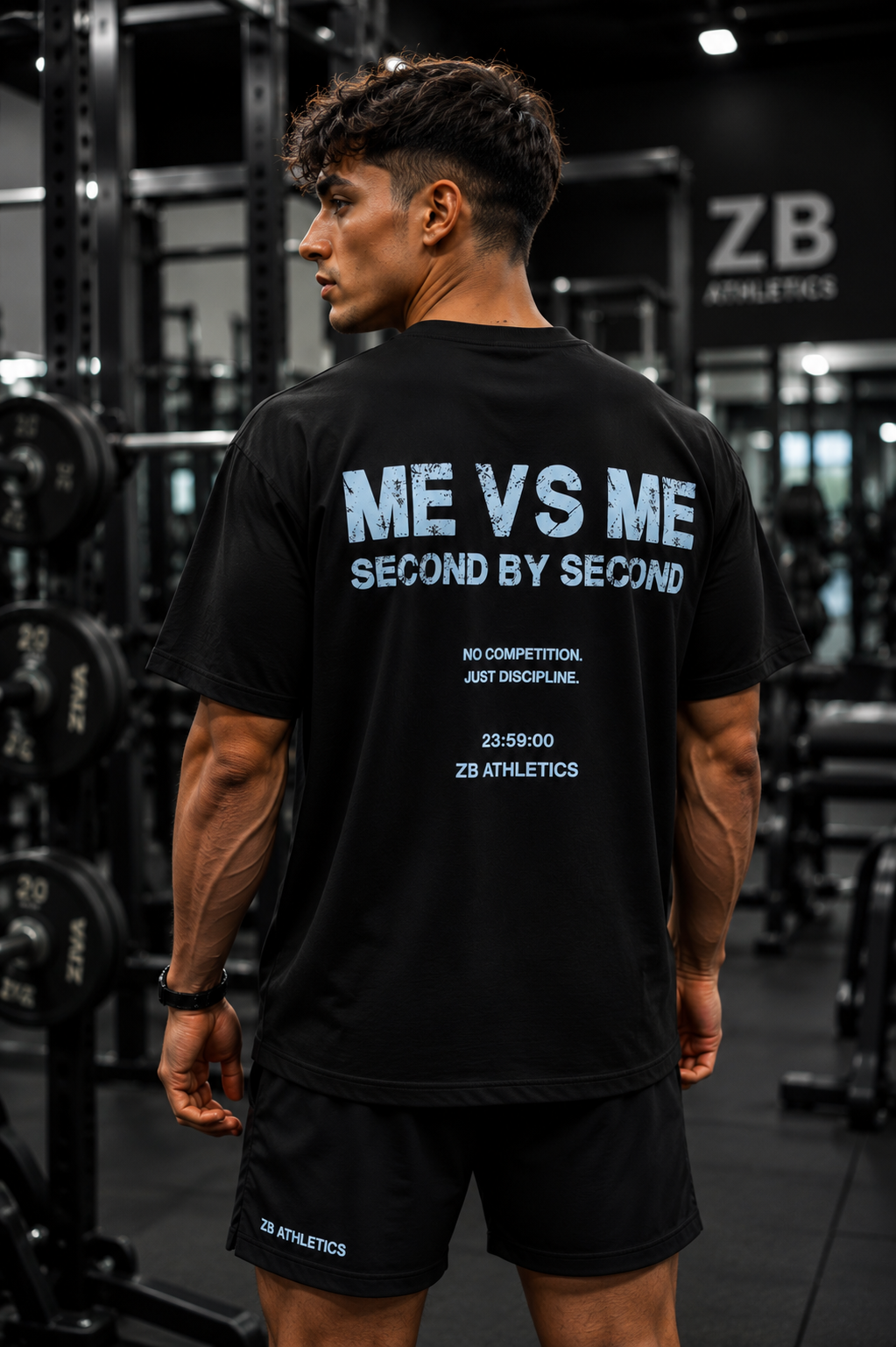 ZEITBLOCK® ME VS ME – Second By Second Heavy Oversized Gym Tee | Premium 300 GSM Streetwear