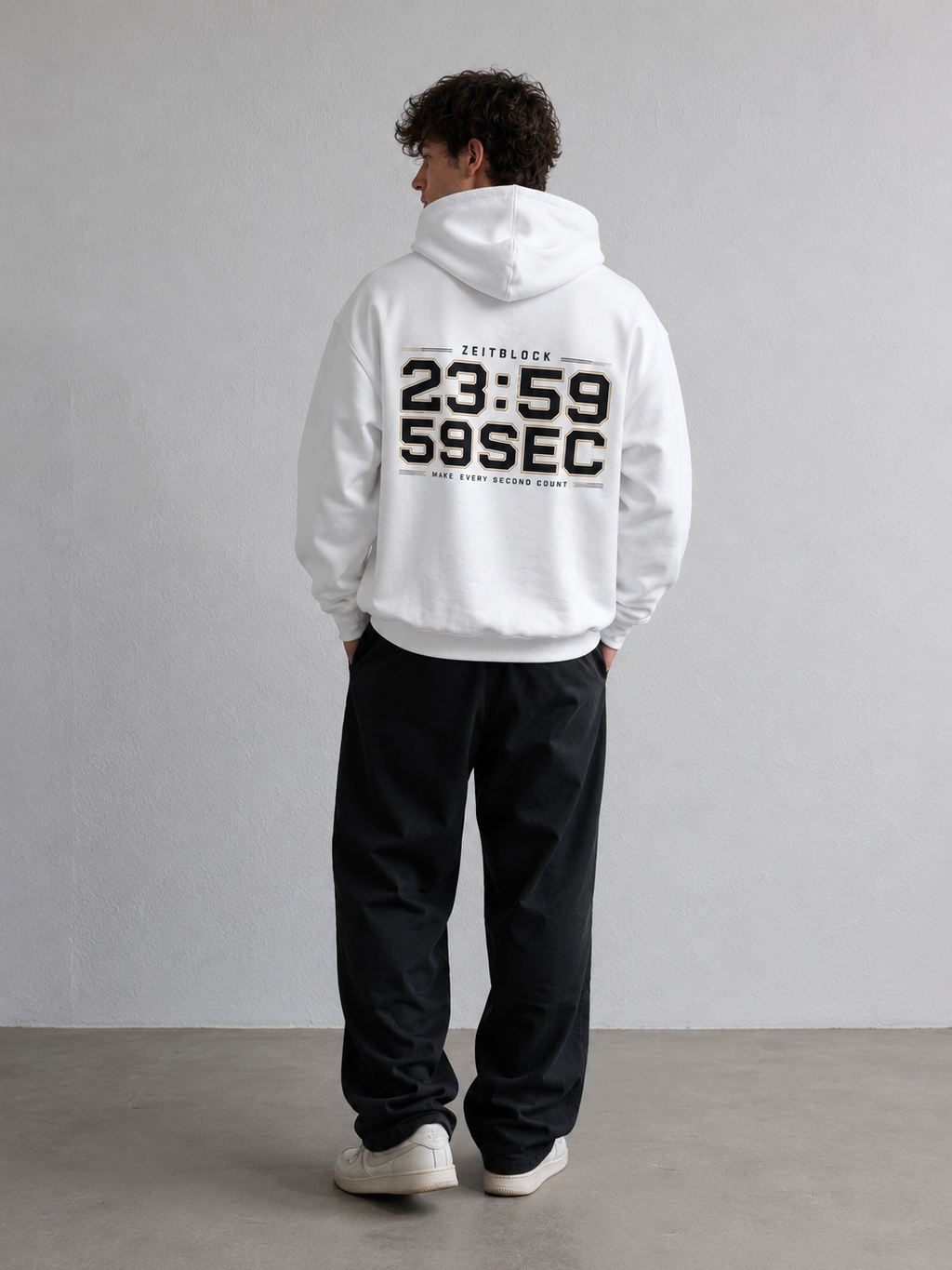 Zeitblock Hoodie „Time is Precious“ Heavy Cotton 500g
