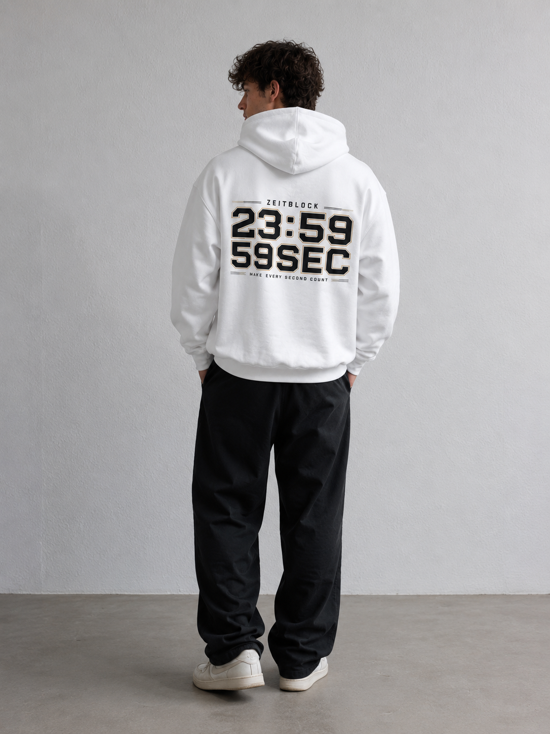 Zeitblock Hoodie „Time is Precious“ Heavy Cotton 500g