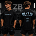 ZEITBLOCK® ME VS ME – Second By Second Heavy Oversized Gym Tee | Premium 300 GSM Streetwear